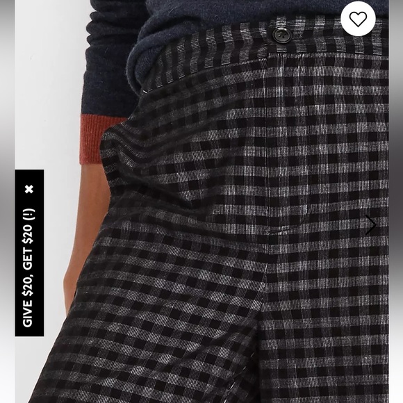 Madewell Huston Button-Front Ankle Pants in Checked Corduroy - Picture 3 of 8
